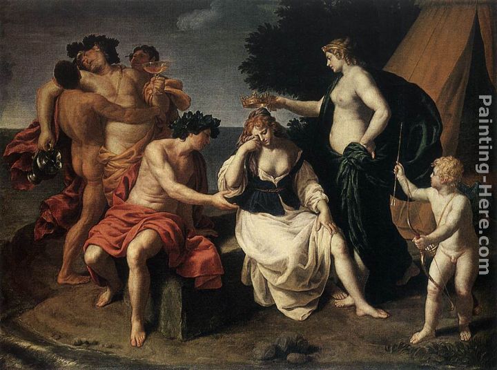 Bacchus and Ariadne painting - Alessandro Turchi Bacchus and Ariadne art painting
